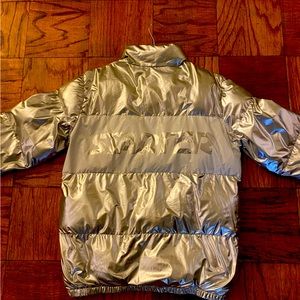 STARTER Black label puffer Coat Sliver size medium (Urban outfitters exclusive)